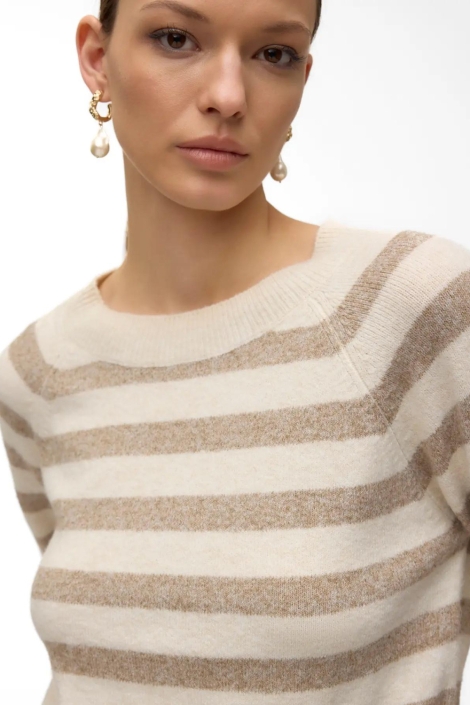 Vero Moda beige dames trui | Close up