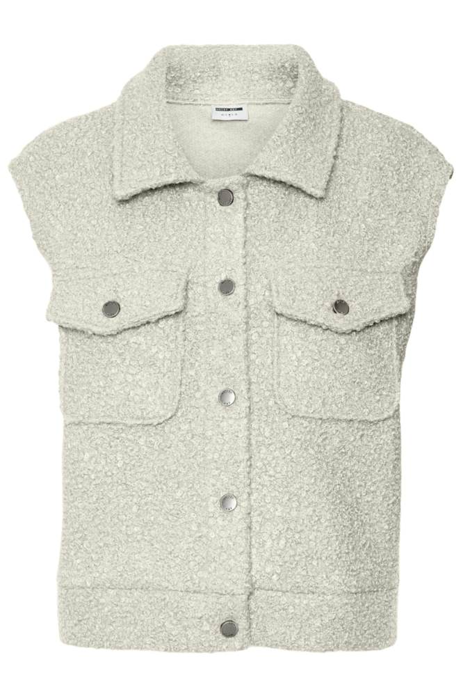 Noisy may beige dames gilet | Vooraanzicht