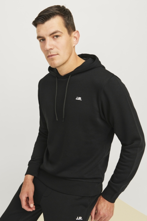 JJ Rebel zwarte heren sweater | Model vooraanzicht