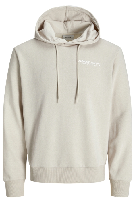 JJ Rebel beige heren sweater | Vooraanzicht