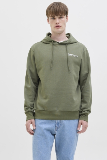 JJ Rebel Trui JREBZACK SWEAT HOOD SN 12279446 FOUR LEAF CLOVER