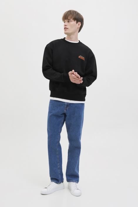 JJ Rebel zwarte heren sweater | Model