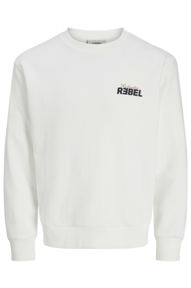 JJ Rebel witte heren sweater | Vooraanzicht