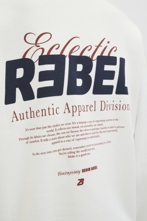 JJ Rebel witte heren sweater | Unique Selling Point