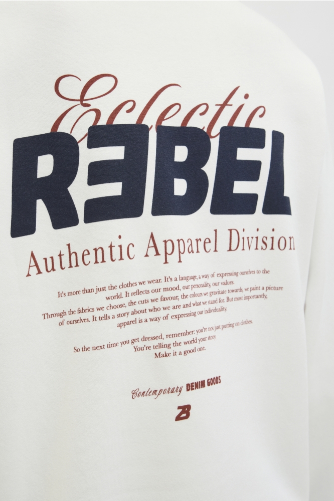 JJ Rebel witte heren sweater | Unique Selling Point