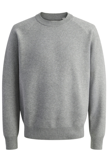 Jack & Jones Trui JCOFUSION KNIT CREW NECK 12282736 Dark Grey Melange