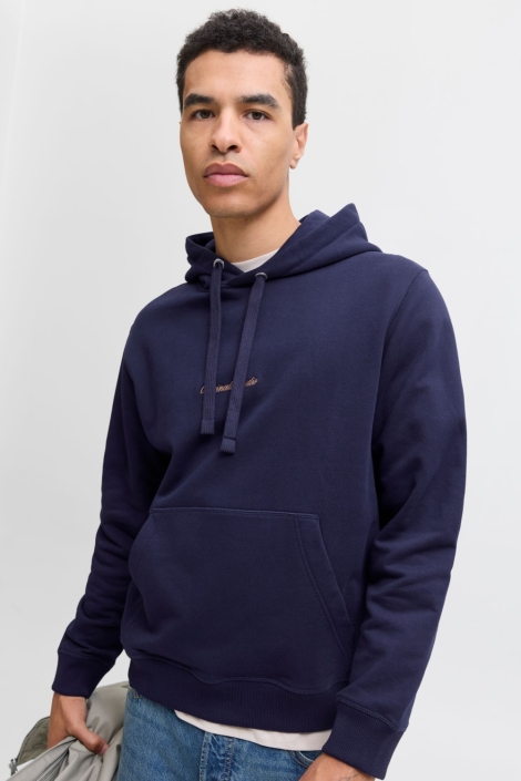 Jack & Jones blauwe heren sweater | Model zijaanzicht