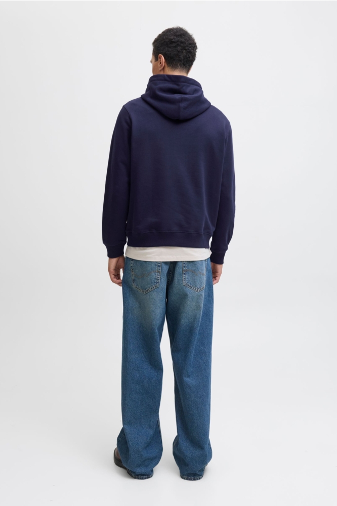Jack & Jones blauwe heren sweater | Model achteraanzicht