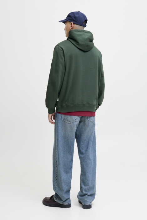 Jack & Jones groene heren sweater | Model achteraanzicht