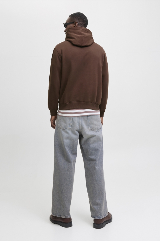 Jack & Jones bruine heren sweater | Vooraanzicht
