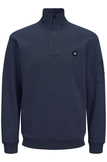 Jack & Jones JCODONALD HALF ZIP SWEAT SMU OUTER SPACE