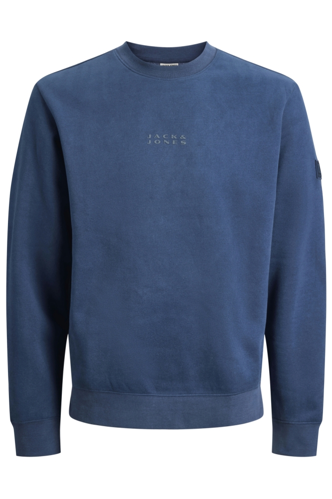 Jack & Jones blauwe heren sweater | Vooraanzicht