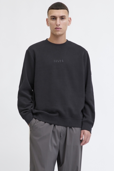 Jack & Jones JCOPOINT SWEAT BADGE CREW NECK BF 12285667 Black/JJ