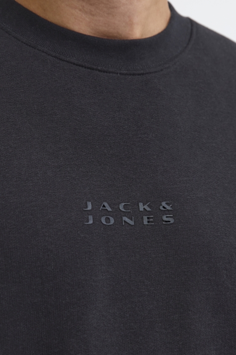 Jack & Jones zwarte heren sweater | Close up
