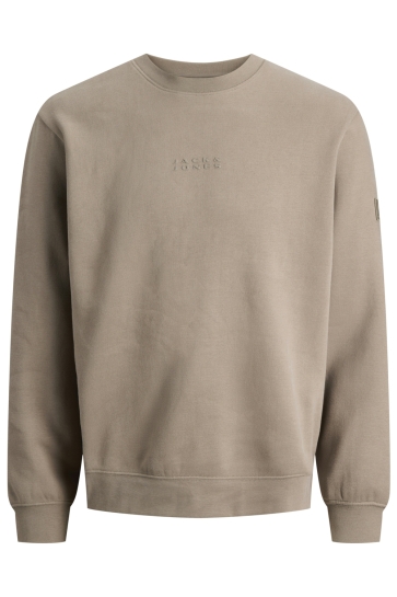 Jack & Jones JCOPOINT SWEAT BADGE CREW NECK BF 12285667 Desert Taupe/JJ