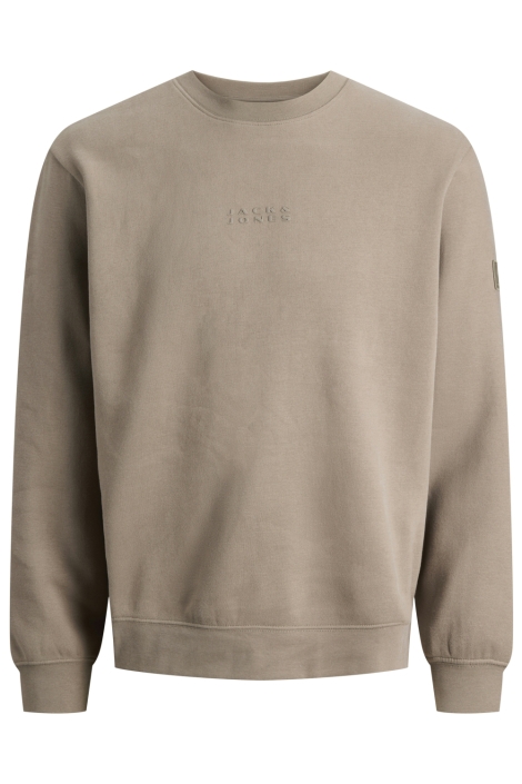 Jack & Jones taupe heren sweater | Vooraanzicht