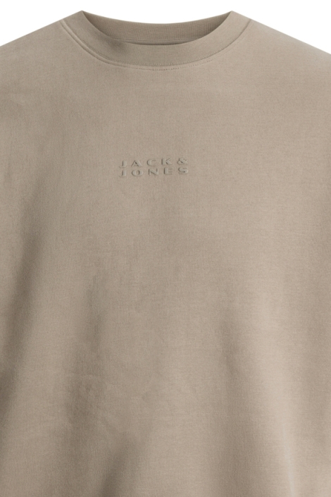 Jack & Jones taupe heren sweater | Close up