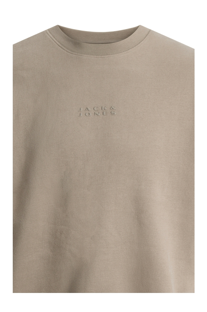 Jack & Jones taupe heren sweater | Close up