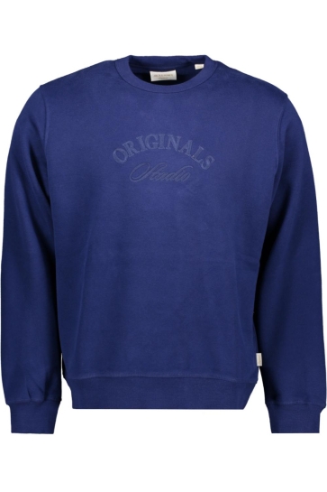 Jack & Jones JORBLEECKER BRANDING SWEAT CREW BF 12286775 OCEAN CAVERN/ORG