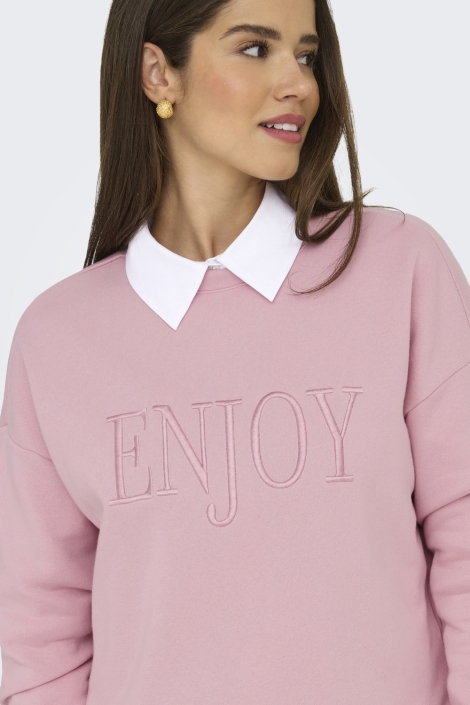 Only roze dames sweater | Close up