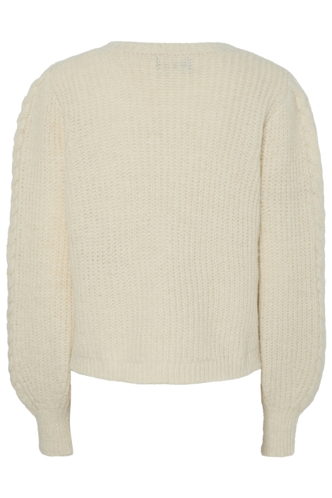 Pieces beige dames vest | Achteraanzicht