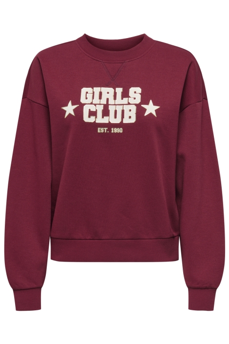 Only bordeaux dames sweater | Vooraanzicht
