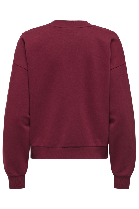 Only bordeaux dames sweater | Achteraanzicht