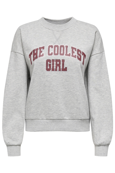 Only grijze dames sweater | Vooraanzicht