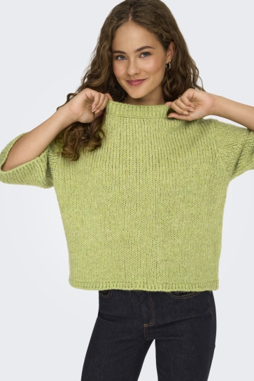 Jacqueline de Yong JDYLINEA S/S PULLOVER O-NECK KNT NO 15367237 TARRAGON