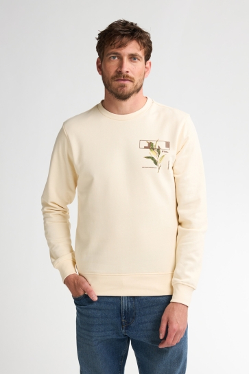 Petrol Industries Trui SWEATER MET PRINT M 3050 SWR340 1108 Raw Sand