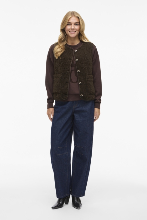Vila bruine dames gilet | Model