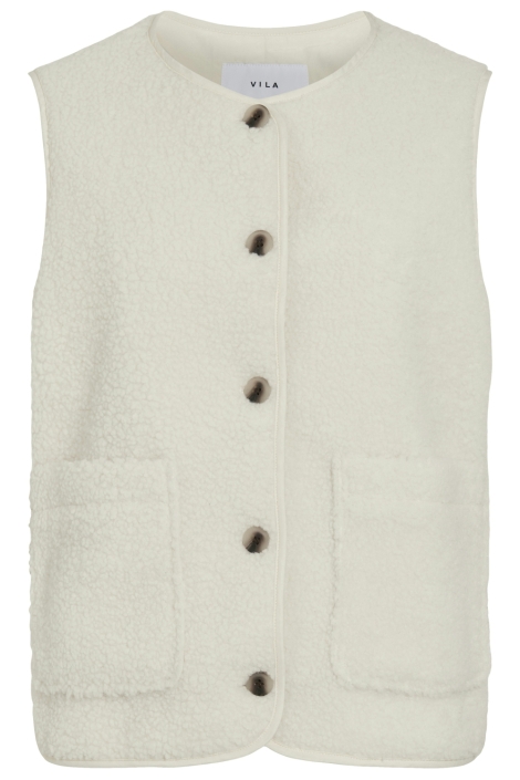 Vila beige dames gilet | Vooraanzicht
