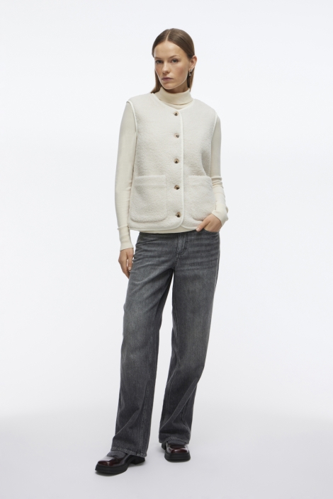 Vila beige dames gilet | Model
