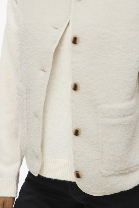 Vila beige dames gilet | Close up