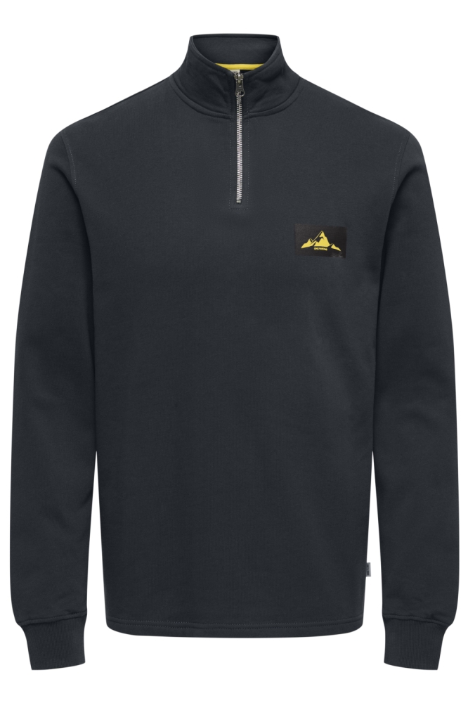 Only & Sons blauwe heren sweater | Vooraanzicht