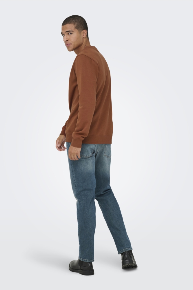 Only cognac heren sweater | Model