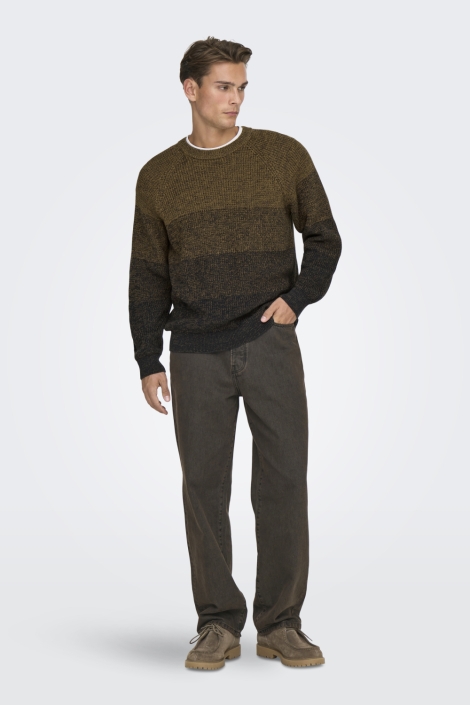 Only & Sons bruine heren trui | Model