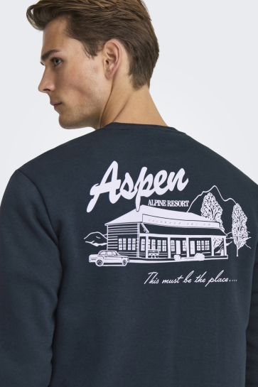 Only & Sons ONSCERES SKI LS REG CREW SWE CS 22037350 BLUE NIGHTS/ASPEN