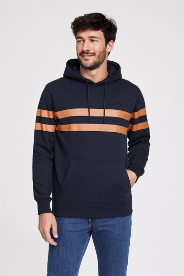 Only & Sons ONSTHOR REG SWEAT HOOD CS 22036844 DARK SAPPHIRE/PEACH COBBLER