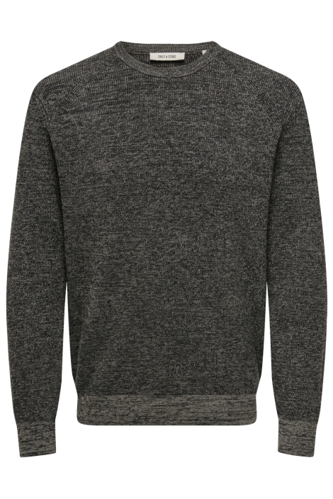 Only & Sons bruine heren trui | Vooraanzicht