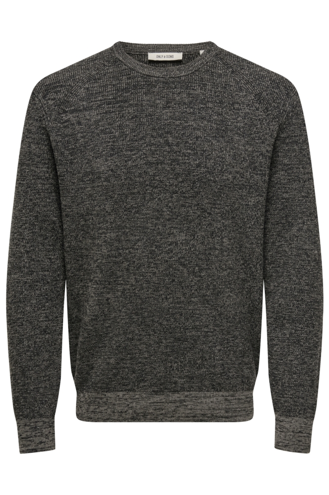 Only & Sons bruine heren trui | Vooraanzicht