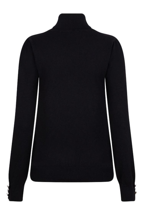 EsQualo zwarte dames trui | Achteraanzicht