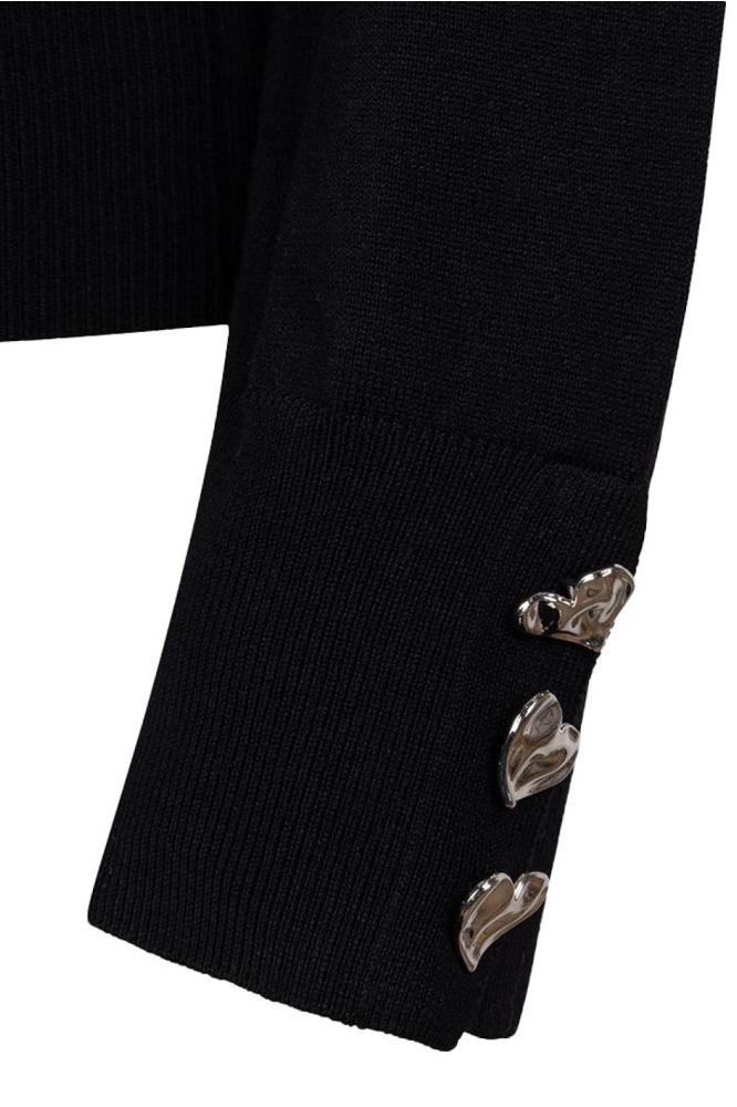 EsQualo zwarte dames trui | Close up