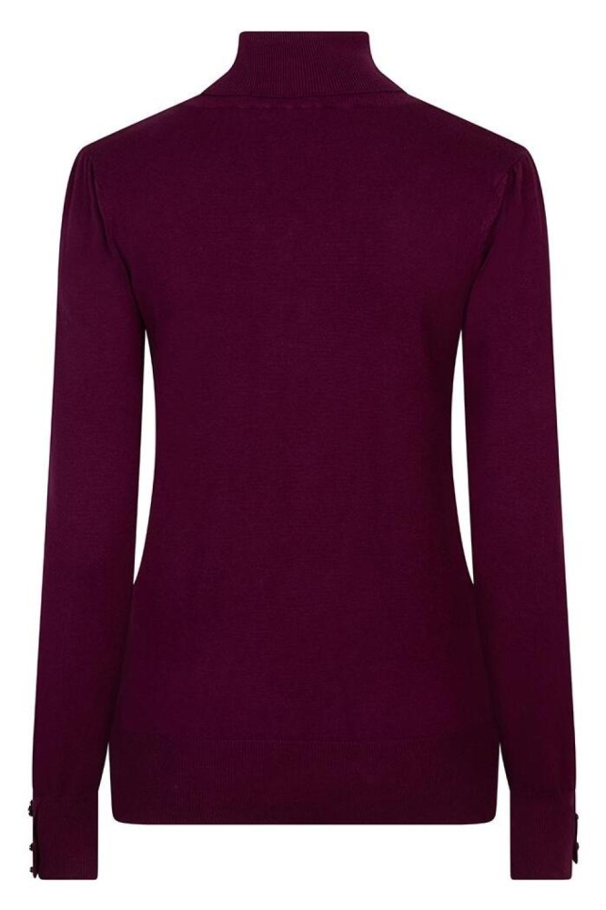 EsQualo paarse dames trui | Achteraanzicht