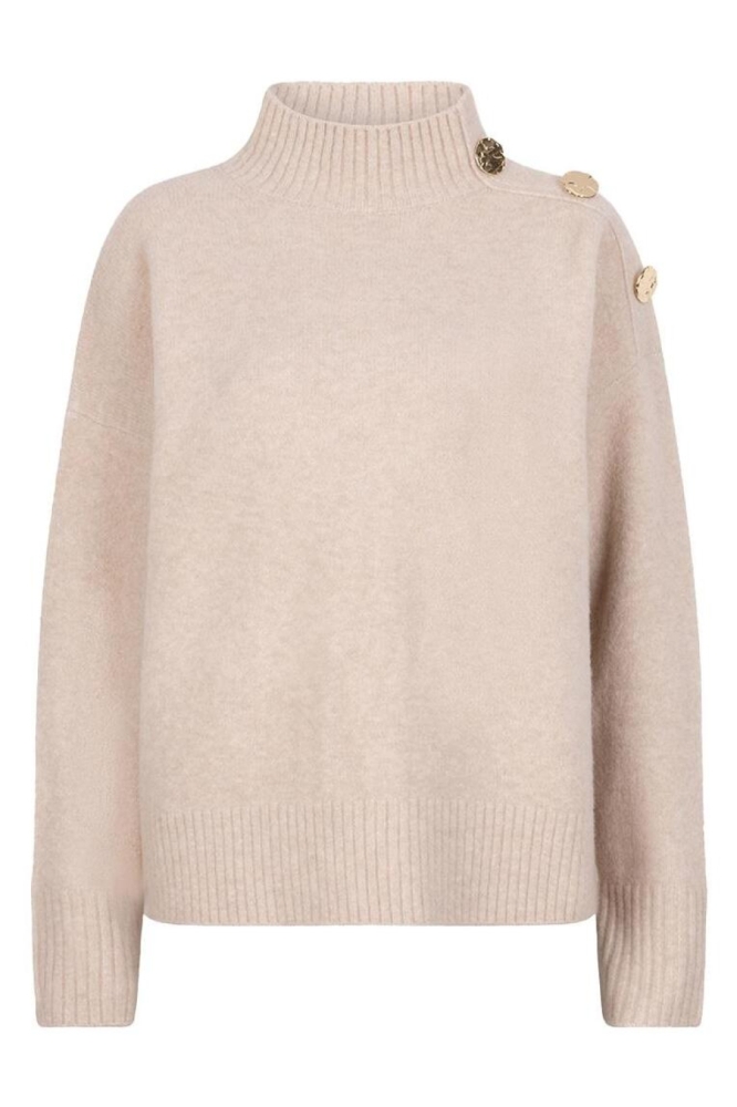 EsQualo zand dames trui | Vooraanzicht