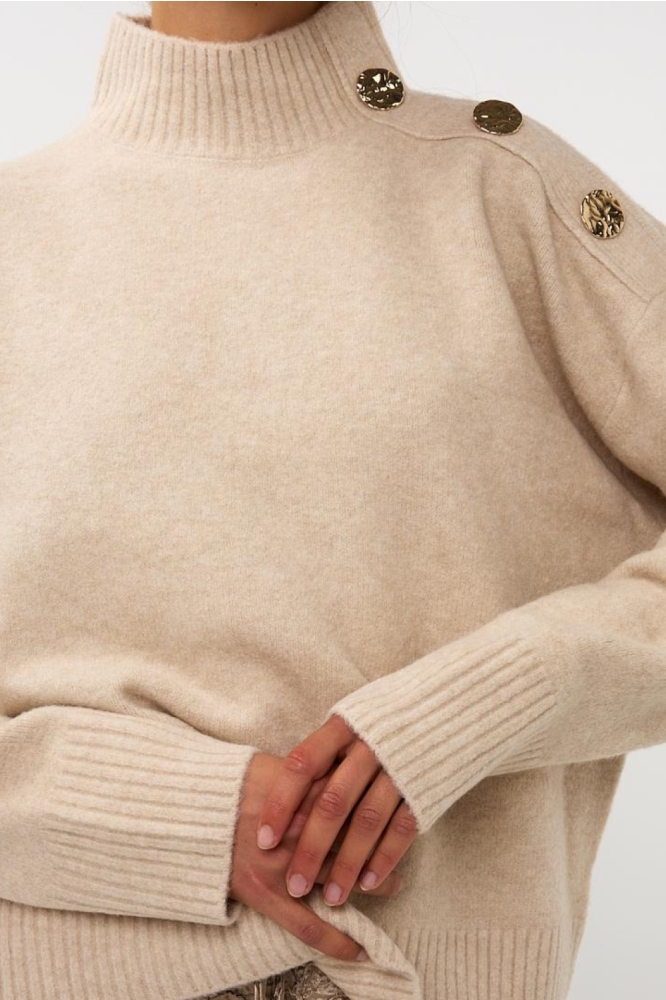 EsQualo zand dames trui | Close up