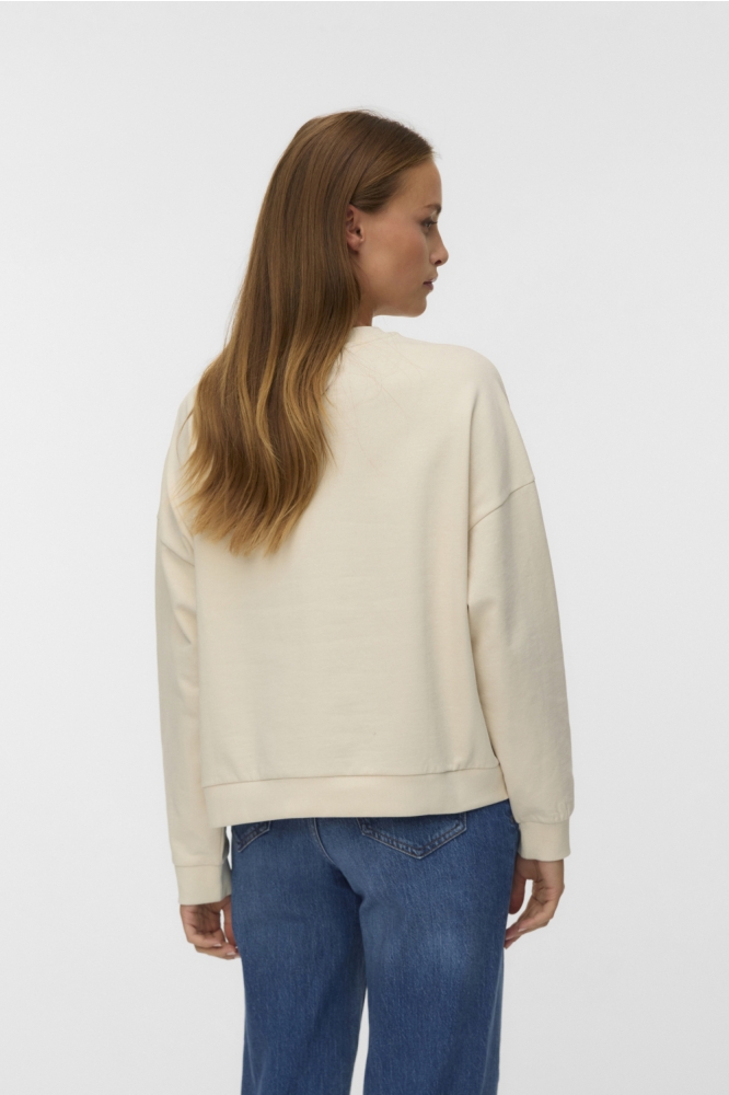 Vero Moda beige dames sweater | Model achteraanzicht