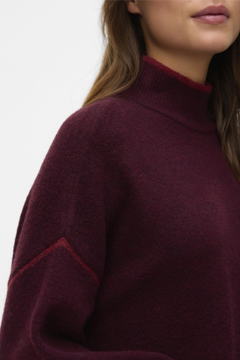 Vero Moda bordeaux dames trui | Close up