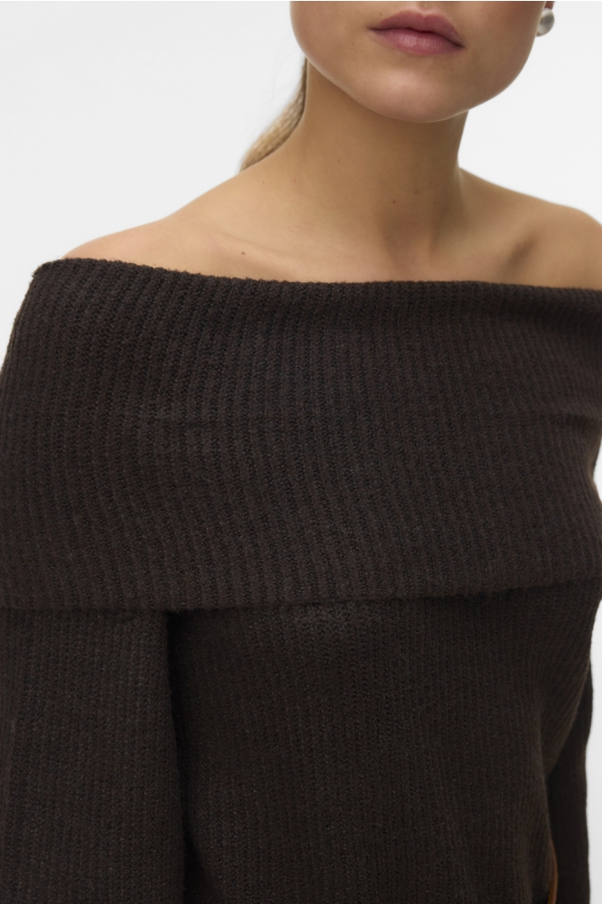 Vero Moda bruine dames trui | Close up