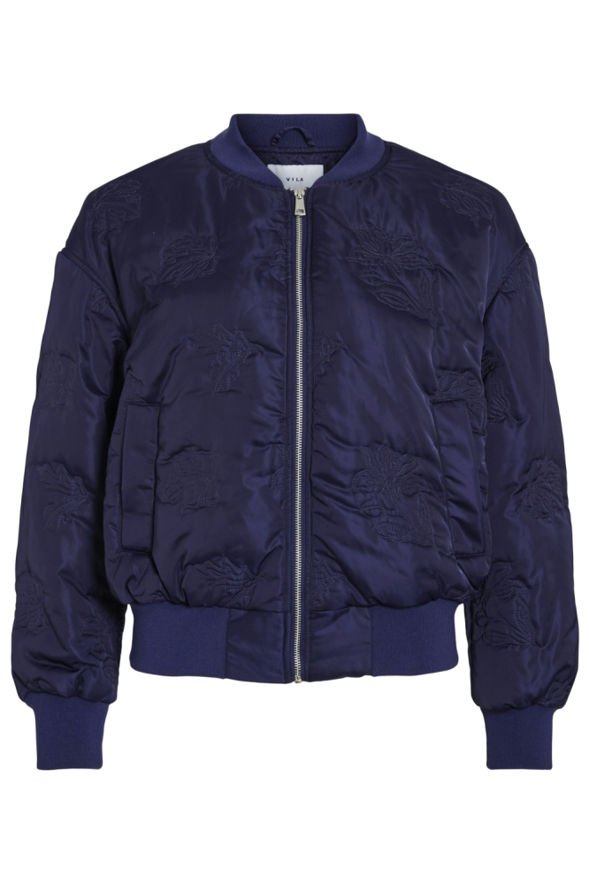 Vila blauwe dames jas | Vooraanzicht